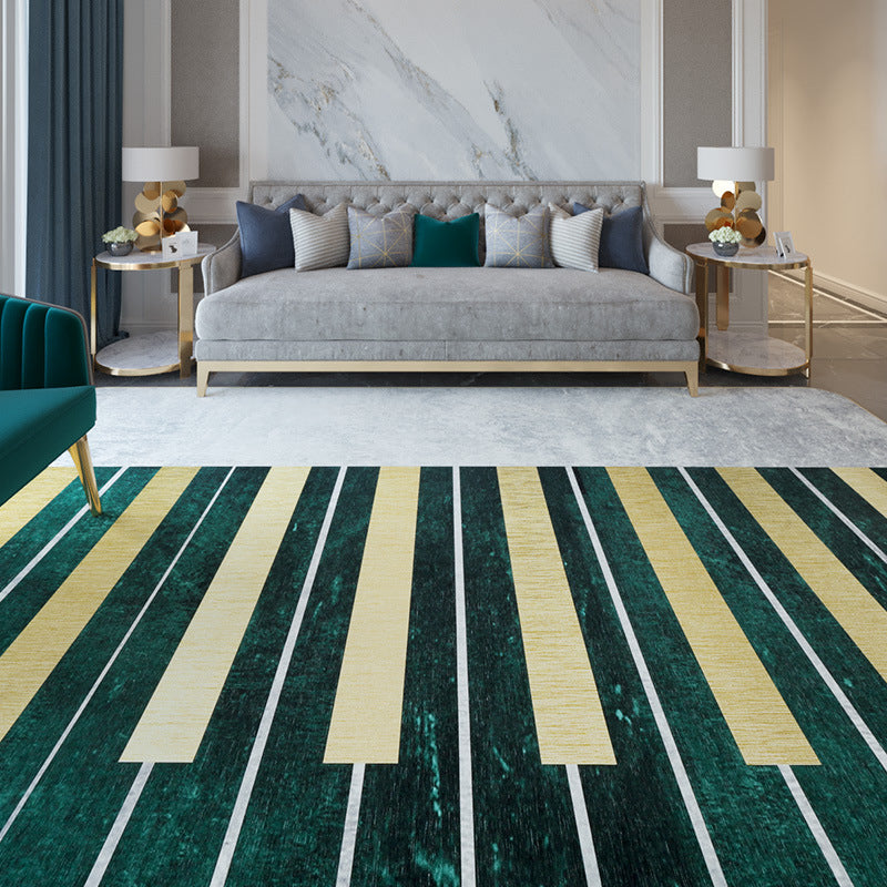 Multi Color Abstract Print Rug Polyster Simplicity Carpet Stain-Resistant Anti-Slip Rug for Living Room Dark Green Clearhalo 'Area Rug' 'Rug' 2209090