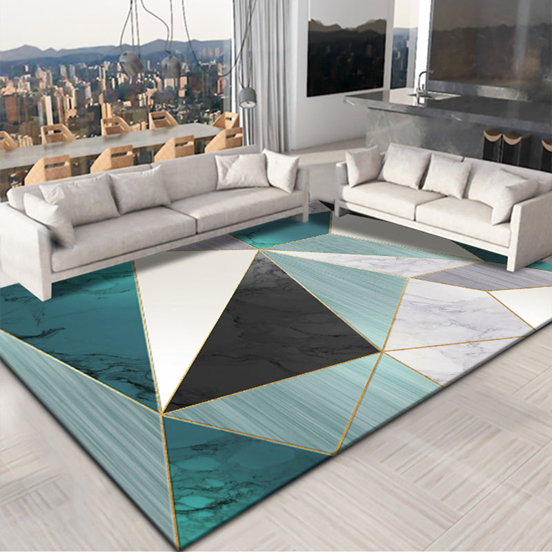 Creative Room Decoration Rug Multi Colored Geo Patterned Area Carpet Cotton Blend Non-Slip Pet Friendly Rug Clearhalo 'Area Rug' 'Rug' 2209103
