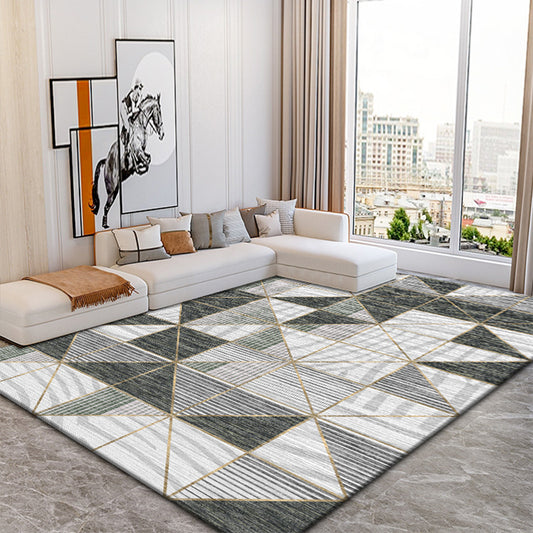 Creative Room Decoration Rug Multi Colored Geo Patterned Area Carpet Cotton Blend Non-Slip Pet Friendly Rug Clearhalo 'Area Rug' 'Rug' 2209105