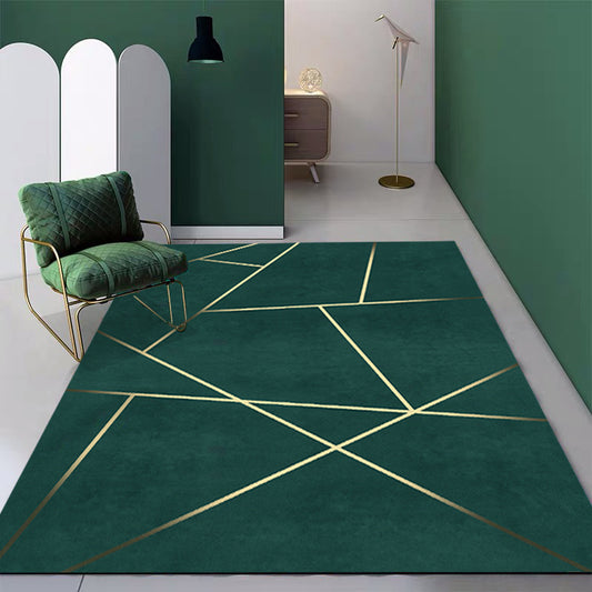 Novelty Geometric Pattern Rug Green Polypropylene Rug Stain-Resistant Non-Slip Carpet for Room Decor Clearhalo 'Area Rug' 'Rug' 2209120