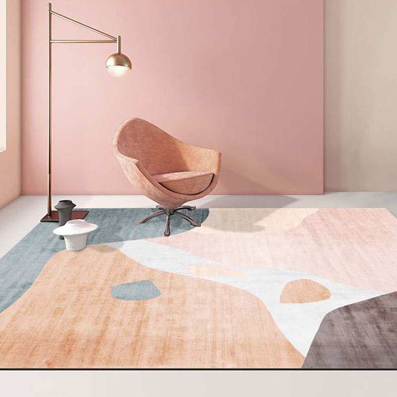 Multi-Color Bedroom Rug Nordic Geometric Printed Carpet Cotton Blend Non-Slip Backing Easy Care Area Rug Light Yellow Clearhalo 'Area Rug' 'Rug' 2209140