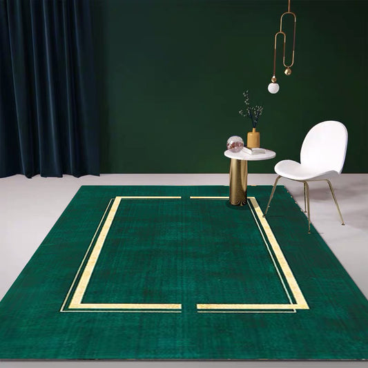 Blackish Green Living Room Rug Trendy Geo Pattern Area Carpet Cotton Blend Pet Friendly Rug Clearhalo 'Area Rug' 'Rug' 2209146