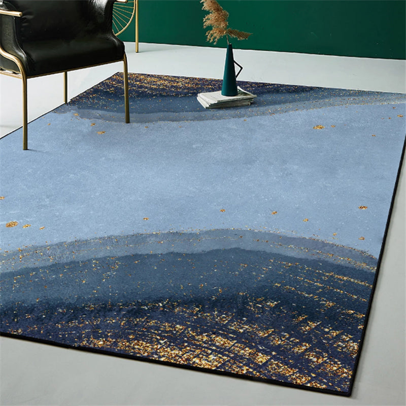 Multi-Colored Room Rug Contemporary Geo Print Carpet Polyster Machine Washable Pet Friendly Indoor Rug Blue Clearhalo 'Area Rug' 'Rug' 2209168