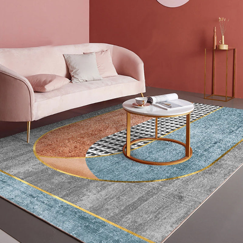 Novelty Bedroom Rug Multi-Colored Geometric Print Indoor Rug Synthetics Anti-Slip Backing Washable Carpet Clearhalo 'Area Rug' 'Rug' 2209174