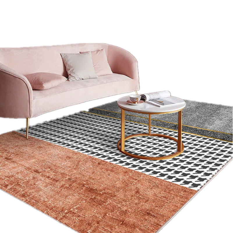 Novelty Bedroom Rug Multi-Colored Geometric Print Indoor Rug Synthetics Anti-Slip Backing Washable Carpet Clearhalo 'Area Rug' 'Rug' 2209183