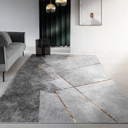 Simple Geometric Print Rug Multi-Color Cotton Blend Rug Non-Slip Backing Machine Washable Carpet for Bedroom Light Gray Clearhalo 'Area Rug' 'Rug' 2209205