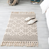 Decorative Western Rug Multi-Color Tribal Patterned Rug Machine Washable Easy Care Carpet with Tassel for Bedroom Brown 2' x 2'11" Clearhalo 'Area Rug' 'Moroccan' 'Rugs' Rug' 2209343