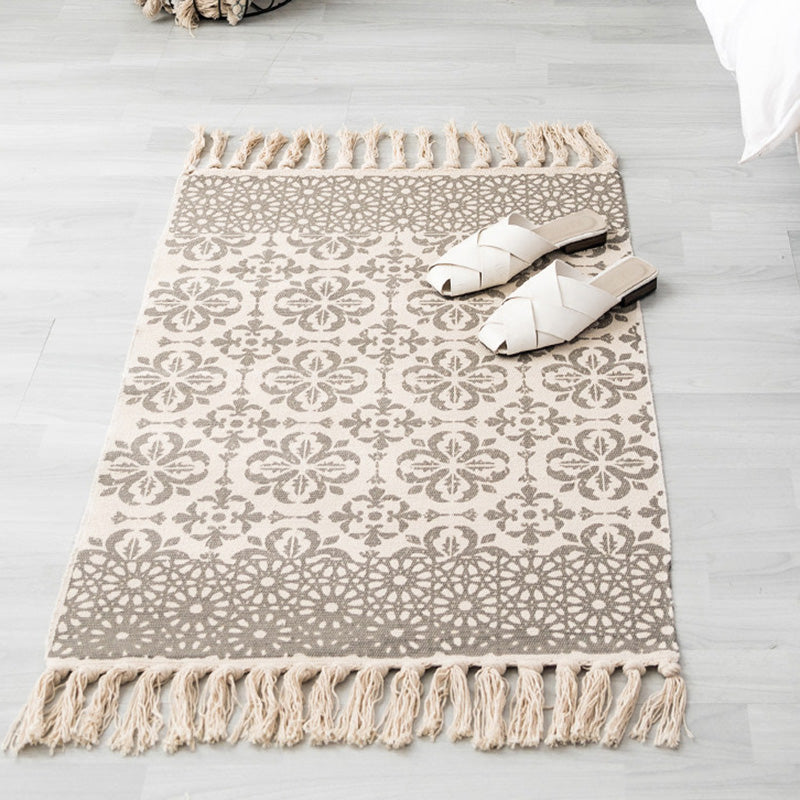 Decorative Western Rug Multi-Color Tribal Patterned Rug Machine Washable Easy Care Carpet with Tassel for Bedroom Clearhalo 'Area Rug' 'Moroccan' 'Rugs' Rug' 2209349
