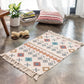 Moroccan Decoration Rug Multi-Color Southwestern Print Carpet Cotton Blend Pet Friendly Washable Area Rug with Tassel Yellow-Red 2' x 2'11" Clearhalo 'Area Rug' 'Moroccan' 'Rugs' Rug' 2209368
