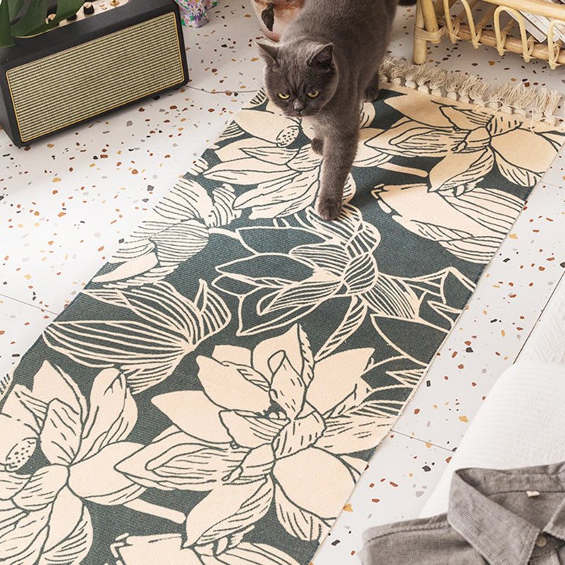 Nostalgia Tribal Pattern Rug Multi Colored Synthetics Area Rug Pet Friendly Easy Care Carpet with Fringe for Bedroom Clearhalo 'Area Rug' 'Moroccan' 'Rugs' Rug' 2209377