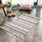 Multi Color Retro Rug Cotton Blend Tribal Totem Indoor Rug Handmade Pet Friendly Carpet with Fringe for Home Decor Navy 2' x 2'11" Clearhalo 'Area Rug' 'Moroccan' 'Rugs' Rug' 2209427