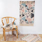 Americana Bedroom Rug Multi-Colored Geometric Print Area Rug Machine Washable Easy Care Carpet with Tassel Clearhalo 'Area Rug' 'Moroccan' 'Rugs' Rug' 2209487