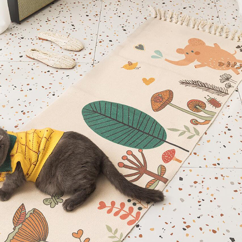 Vintage Boho Rug Multi Color Geo Patterned Carpet Machine Washable Stain-Resistant Rug with Fringe for Room Clearhalo 'Area Rug' 'Moroccan' 'Rugs' Rug' 2209520