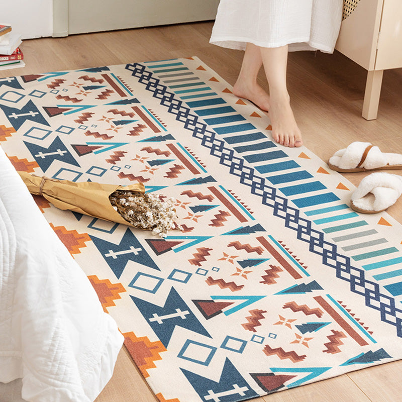 Multi-Color Vintage Rug Cotton Blend Tribal Totem Indoor Rug Environmental Washable Area Rug for Home Decor Clearhalo 'Area Rug' 'Moroccan' 'Rugs' Rug' 2209559