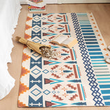 Multi-Color Vintage Rug Cotton Blend Tribal Totem Indoor Rug Environmental Washable Area Rug for Home Decor Blue Clearhalo 'Area Rug' 'Moroccan' 'Rugs' Rug' 2209560