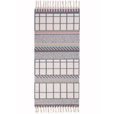 Moroccan Room Rug Multi-Color Tribal Totem Rug Cotton Blend Washable Hand Twisted Carpet with Tassel Gray-Purple Clearhalo 'Area Rug' 'Moroccan' 'Rugs' Rug' 2209575