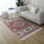 Western Living Room Rug Multi Color Geo Patterned Rug Cotton Blend Washable Hand-Woven Carpet with Tassel Red Clearhalo 'Area Rug' 'Moroccan' 'Rugs' Rug' 2209606