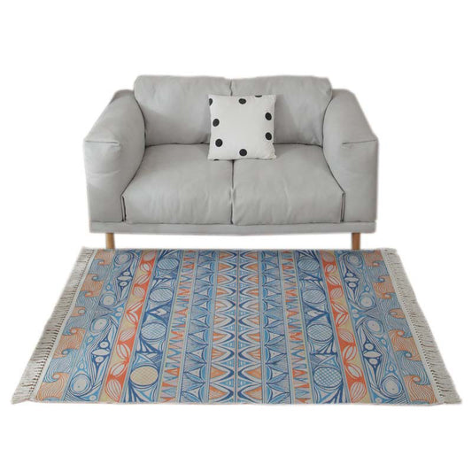 Moroccan Home Decoration Rug Multi Color Tribal Totem Carpet Cotton Blend Easy Care Washable Indoor Rug with Fringe Clearhalo 'Area Rug' 'Moroccan' 'Rugs' Rug' 2209621