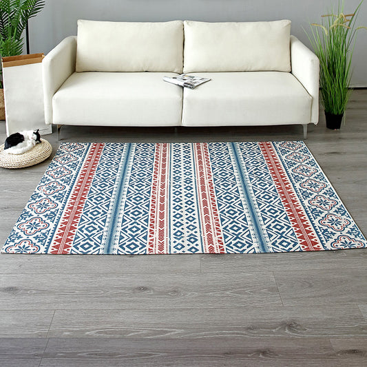 Vintage Tribal Patterned Rug Multi-Color Cotton Blend Carpet Machine Washable Environmental Area Rug with Tassel Red Clearhalo 'Area Rug' 'Moroccan' 'Rugs' Rug' 2209650