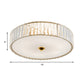 LED Bedroom Flush Mount Light with Drum Crystal Shade Modernism Gold Ceiling Light, 12"/19" Dia Clearhalo 'Ceiling Lights' 'Close To Ceiling Lights' 'Close to ceiling' 'Flush mount' Lighting' 221007