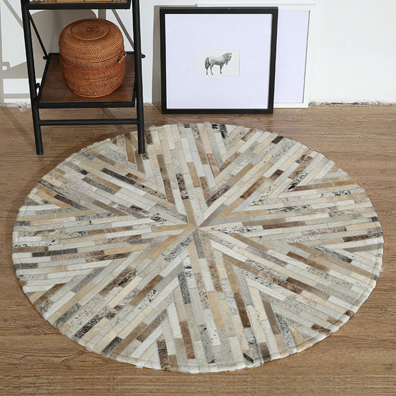 Multi Color Modern Rug Cowhide Geometric Print Carpet Pet Friendly Washable Indoor Rug for Living Room Clearhalo 'Area Rug' 'Modern' 'Rugs' Rug' 2213123
