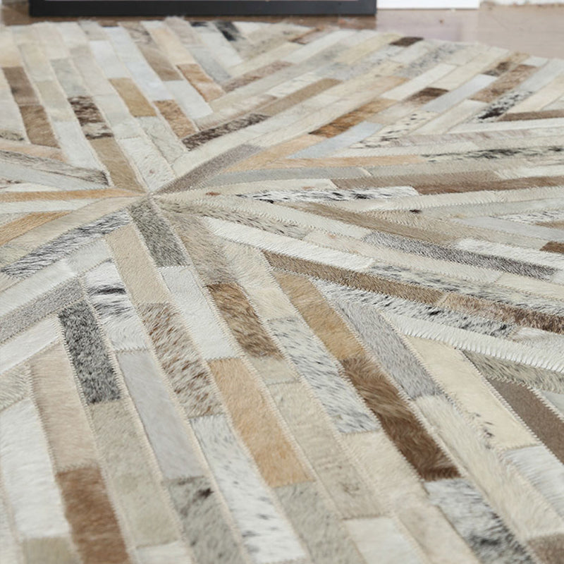 Multi Color Modern Rug Cowhide Geometric Print Carpet Pet Friendly Washable Indoor Rug for Living Room Clearhalo 'Area Rug' 'Modern' 'Rugs' Rug' 2213126