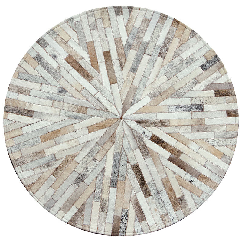 Multi Color Modern Rug Cowhide Geometric Print Carpet Pet Friendly Washable Indoor Rug for Living Room Grey Clearhalo 'Area Rug' 'Modern' 'Rugs' Rug' 2213127