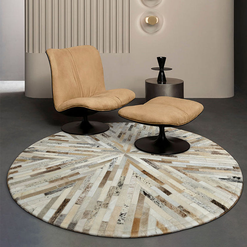 Multi Color Modern Rug Cowhide Geometric Print Carpet Pet Friendly Washable Indoor Rug for Living Room Clearhalo 'Area Rug' 'Modern' 'Rugs' Rug' 2213128