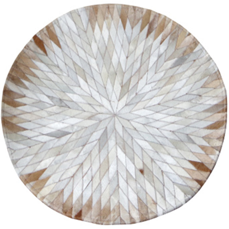 Creative Living Room Rug Multi-Color Geo Printed Area Rug Cowhide Stain-Resistant Pet Friendly Carpet Grey Clearhalo 'Area Rug' 'Rug' 2213182