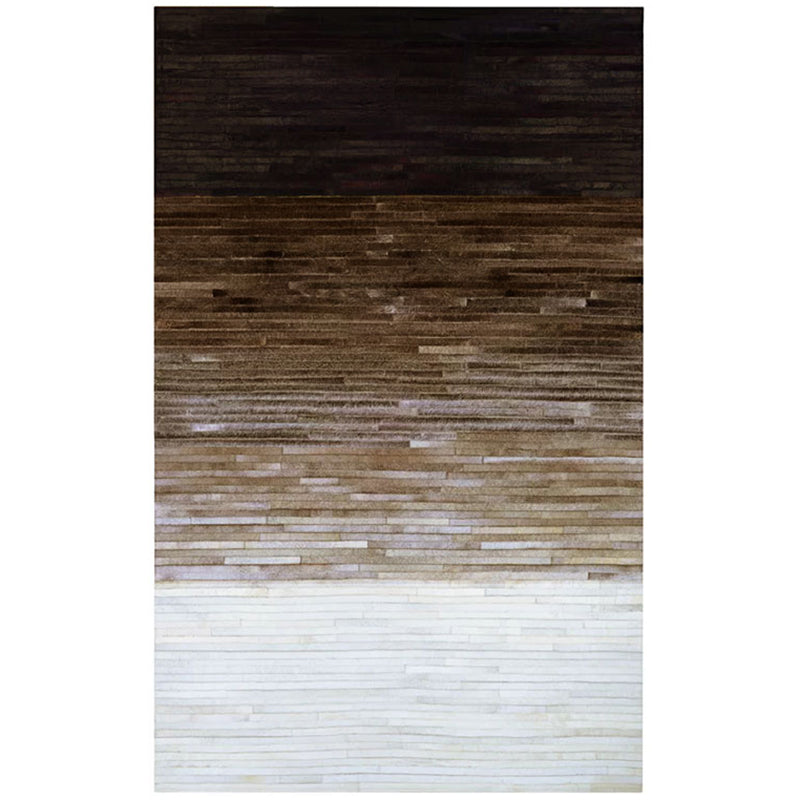 Multi-Colored Luxury Rug Cowhide Stripe Pattern Carpet Washable Pet Friendly Indoor Rug for Home Decoration Coffee Clearhalo 'Area Rug' 'Rug' 2213223