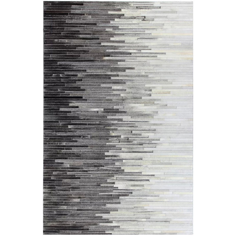 Multi-Colored Luxury Rug Cowhide Stripe Pattern Carpet Washable Pet Friendly Indoor Rug for Home Decoration Grey Clearhalo 'Area Rug' 'Rug' 2213225