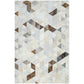 Southwestern Decoration Rug Multi Colored Geometric Printed Carpet Cowhide Pet Friendly Handmade Easy Care Rug Light Gray-White Clearhalo 'Area Rug' 'Rug' 2213229