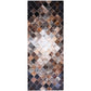 Multi Colored Bedroom Rug Cyberpunk Geo Patterned Area Carpet Cowhide Hand Worked Pet Friendly Rug Clearhalo 'Area Rug' 'Rug' 2213286