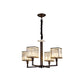 Modern Cubic Chandelier Lighting Fixture Rectangular-Cut Crystal 4/6/8 Lights Bedroom Hanging Light with Black Rod Clearhalo 'Ceiling Lights' 'Chandeliers' 'Modern Chandeliers' 'Modern' Lighting' 221331