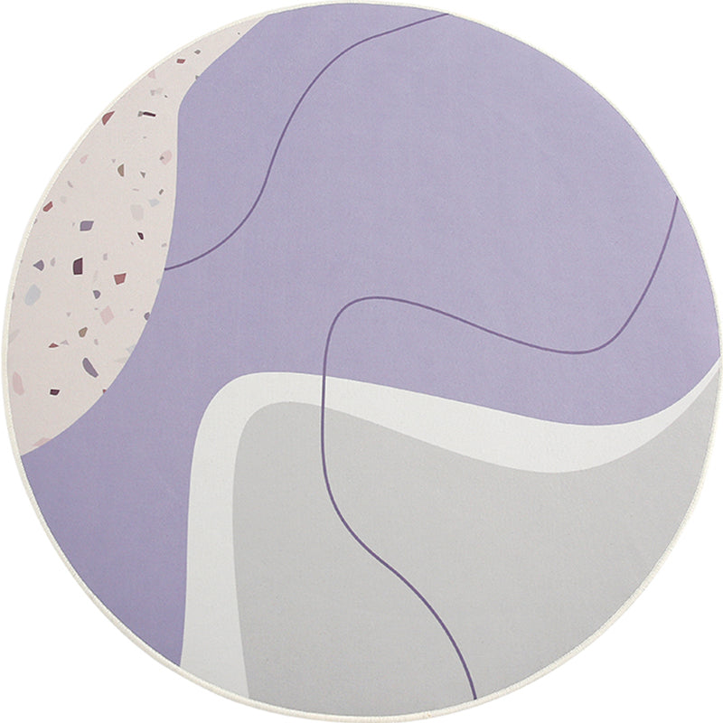 Simple Modernism Rug Multi Colored Geometric Area Carpet Stain-Resistant Non-Slip Backing Indoor Rug for Room Purple Clearhalo 'Area Rug' 'Rug' 2213333