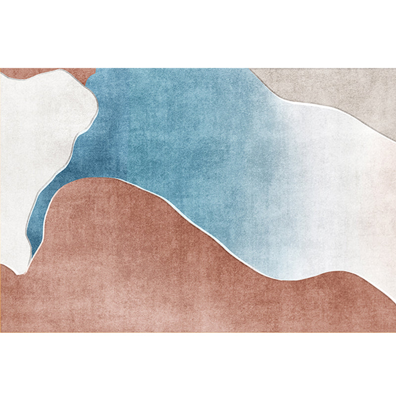 Multi Colored Abstract Rug Synthetics Novelty Indoor Rug Anti-Slip Backing Stain-Resistant Washable Carpet for Decor Blue Clearhalo 'Area Rug' 'Rug' 2213356