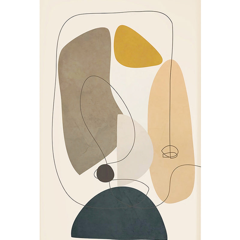 Multi-Colored Abstract Pattern Rug Blended Western Area Rug Easy Care Machine Washable Carpet for Decoration Beige Clearhalo 'Area Rug' 'Rug' 2213367