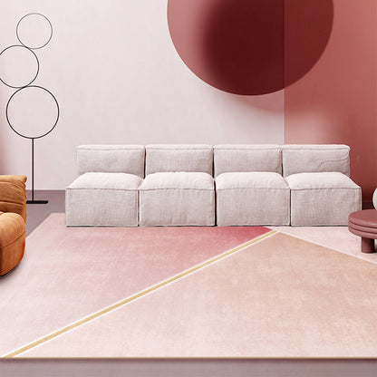 Casual Multi Color Abstract Rug Blended Luxury Area Carpet Anti-Slip Washable Pet Friendly Rug for Living Room Nude Pink Clearhalo 'Area Rug' 'Rug' 2213378