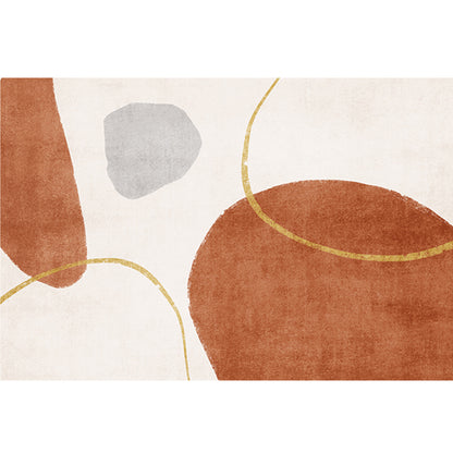 Simplicity Geometric Pattern Rug Multi Color Polyster Area Carpet Non-Slip Backing Pet Friendly Rug for Room Red Brown Clearhalo 'Area Rug' 'Rug' 2213400