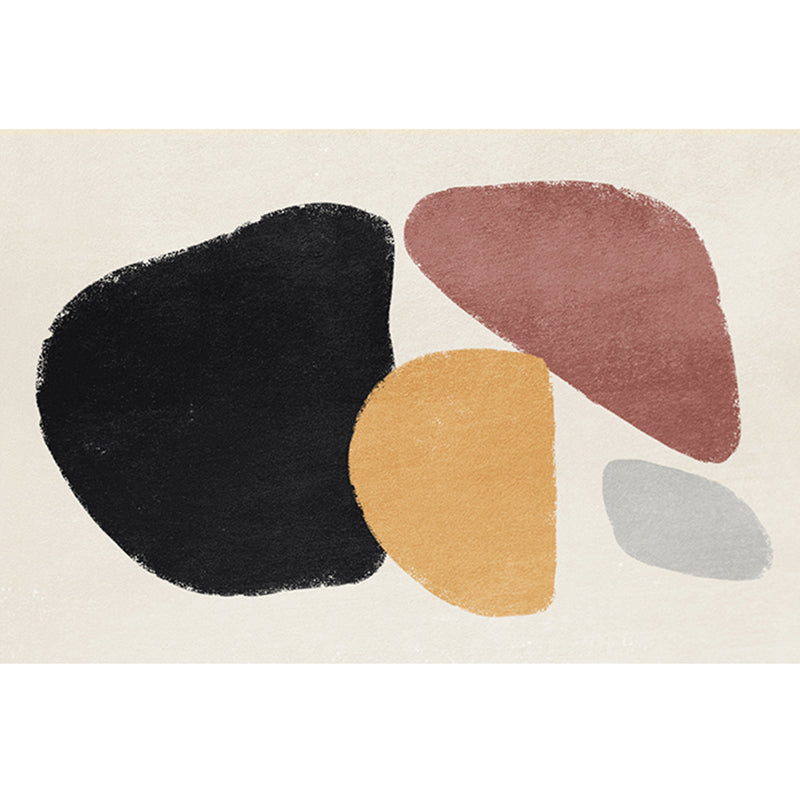 Creative Decoration Rug Multi Colored Abstract Printed Indoor Rug Synthetics Anti-Slip Backing Pet Friendly Carpet Black Clearhalo 'Area Rug' 'Rug' 2213465
