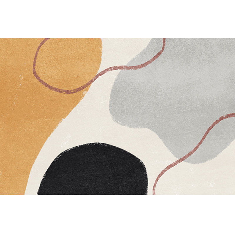 Creative Decoration Rug Multi Colored Abstract Printed Indoor Rug Synthetics Anti-Slip Backing Pet Friendly Carpet Yellow Clearhalo 'Area Rug' 'Rug' 2213466