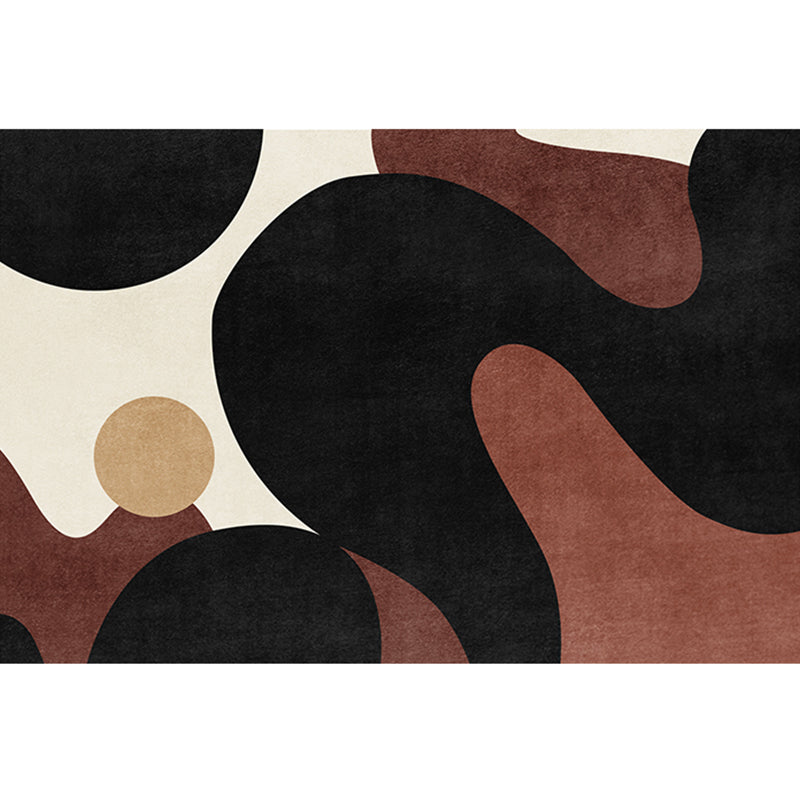 Creative Decoration Rug Multi Colored Abstract Printed Indoor Rug Synthetics Anti-Slip Backing Pet Friendly Carpet Brown Clearhalo 'Area Rug' 'Rug' 2213467