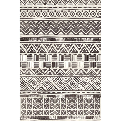 Moroccan Living Room Rug Multi Colored Geometric Printed Carpet Blended Pet Friendly Machine Washable Rug Brown Clearhalo 'Area Rug' 'Modern' 'Rugs' Rug' 2213469