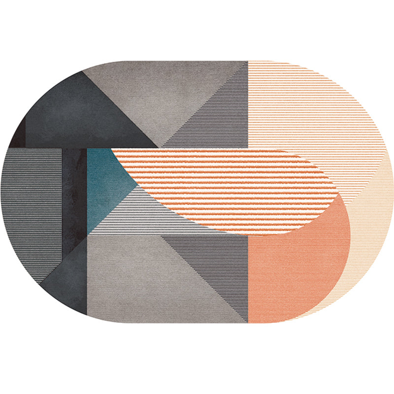 Simple Luxe Rug Multi Colored Geometric Patterned Area Rug Easy Care Pet Friendly Indoor Rug for Living Room Gray-Yellow Clearhalo 'Area Rug' 'Rug' 2213489