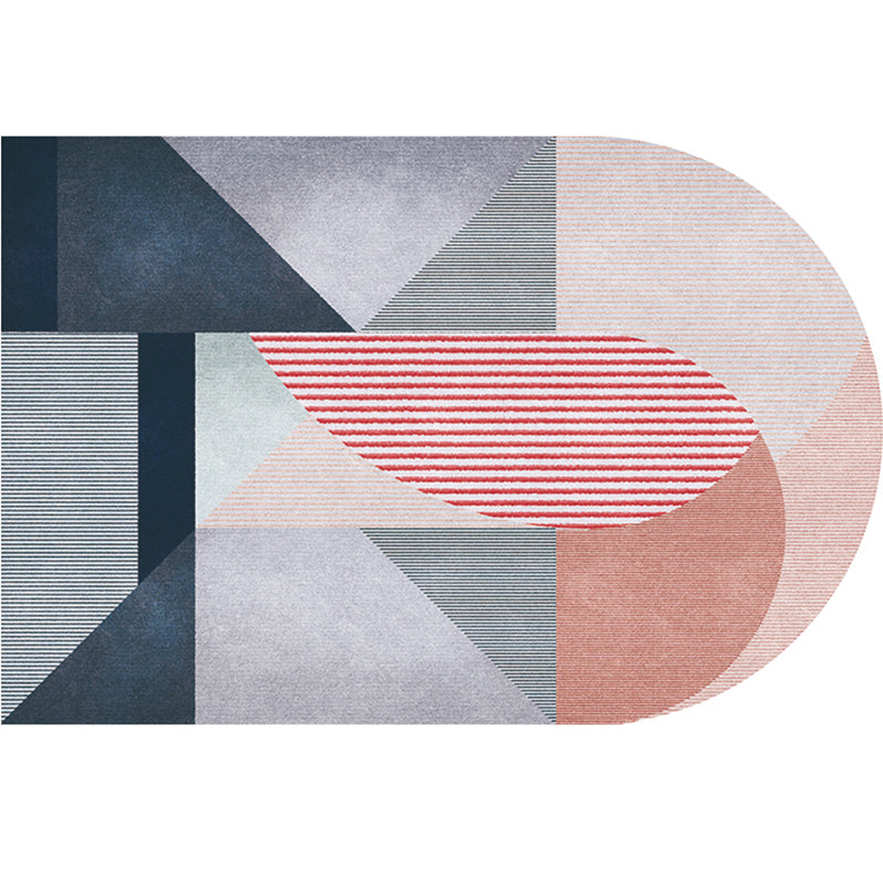 Simple Luxe Rug Multi Colored Geometric Patterned Area Rug Easy Care Pet Friendly Indoor Rug for Living Room Pink Clearhalo 'Area Rug' 'Rug' 2213496