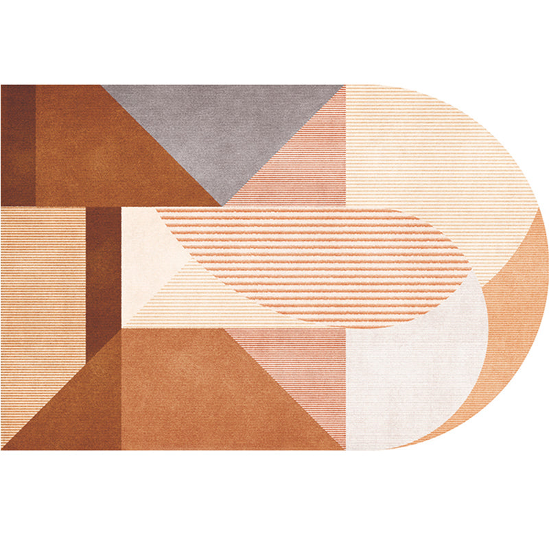 Simple Luxe Rug Multi Colored Geometric Patterned Area Rug Easy Care Pet Friendly Indoor Rug for Living Room Orange-Yellow Clearhalo 'Area Rug' 'Rug' 2213497