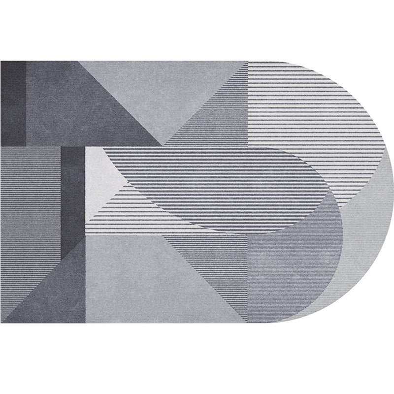 Simple Luxe Rug Multi Colored Geometric Patterned Area Rug Easy Care Pet Friendly Indoor Rug for Living Room Grey Clearhalo 'Area Rug' 'Rug' 2213499