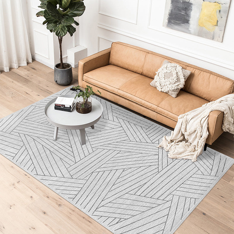 Simple Geo Print Rug Multicolor Funky Area Creative Blended Easy Care Stain-Resistant Washable Rug for Decor Grey Clearhalo 'Area Rug' 'Modern' 'Rugs' Rug' 2213511