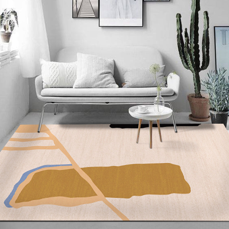 Simple Geo Print Rug Multicolor Funky Area Creative Blended Easy Care Stain-Resistant Washable Rug for Decor Brown Clearhalo 'Area Rug' 'Modern' 'Rugs' Rug' 2213512
