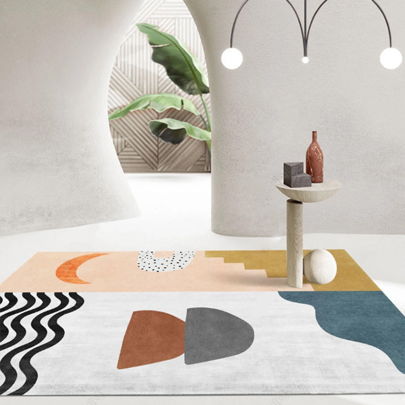 Multi-Colored Geometric Pattern Rug Synthetics Western Area Rug Non-Slip Washable Easy Care Carpet for Decoration Grey Clearhalo 'Area Rug' 'Rug' 2213531